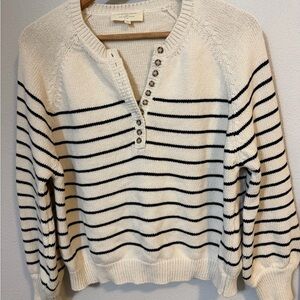 Sézane Léontine Jumper- Cream and Navy
